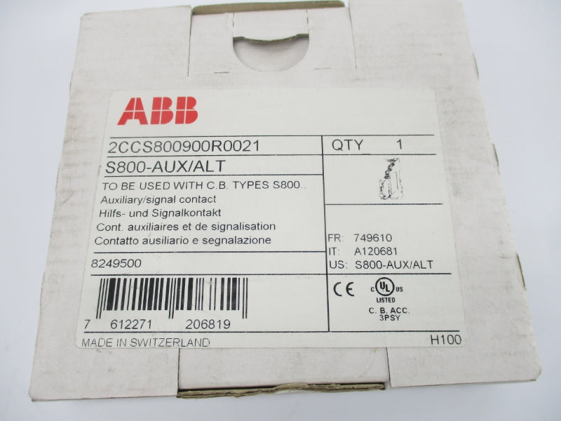 ABB 2CCS800900R0021 S800-AUX/ALT 690VAC 6A NSMP