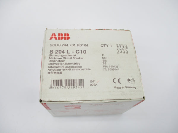 ABB 2CDS244701R0104 S204L-C10 400V 10A NSMP