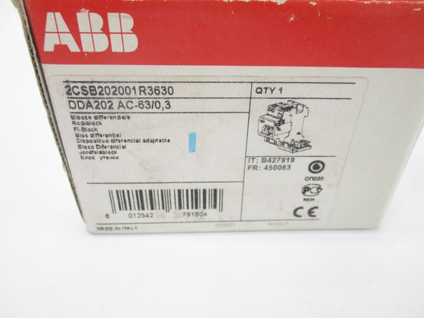 ABB 2CSB202001R3630 DDA202 240/415V 63A NSMP