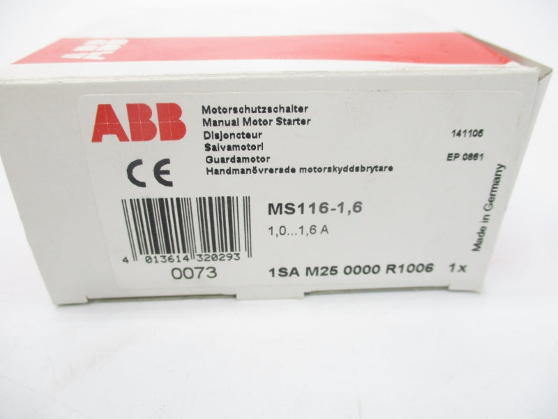 ABB MS116-1,6 690VAC 1.0-1.6A NSMP