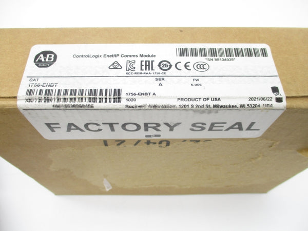 ALLEN BRADLEY 1756-ENBT SER. A F/W 6.006 DATE: 2021 NSFS