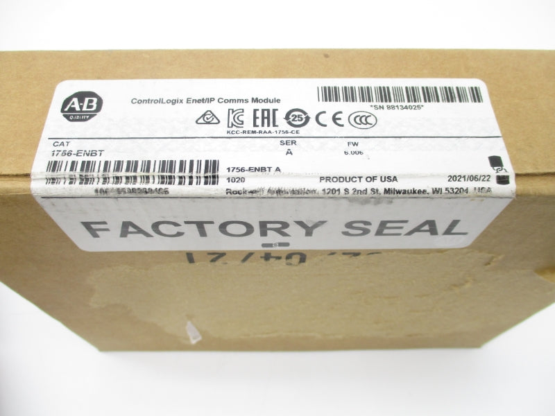ALLEN BRADLEY 1756-ENBT SER. A F/W 6.006 DATE: 2021 NSFS