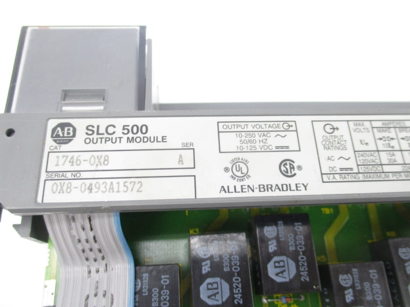 ALLEN BRADLEY 1746-OX8 SER. A 10-250VAC 30A (NO DOOR/TERMINAL) NSNP