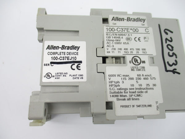 ALLEN BRADLEY 100-C37EJ10 SER. C 24VDC 65A UNMP