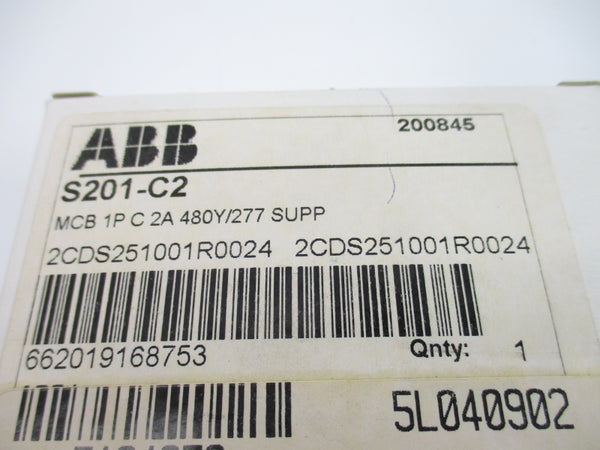 ABB S201-C2 277V 2A NSMP