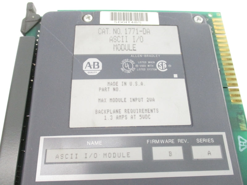 ALLEN BRADLEY 1771-DA SER. A F/W B 5VDC 1.3A UNMP