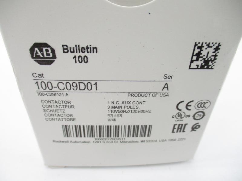 ALLEN BRADLEY 100-C09D01 SER. A 110/120V 32A (WH) NSMP