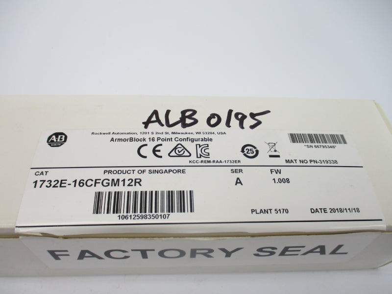 ALLEN BRADLEY 1732E-16CFGM12R SER. A 11-30VDC 8A NSMP
