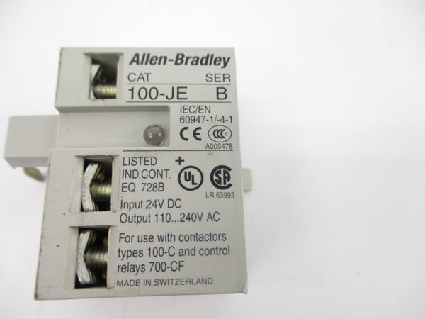 ALLEN BRADLEY 100-JE SER. B 24VDC UNMP