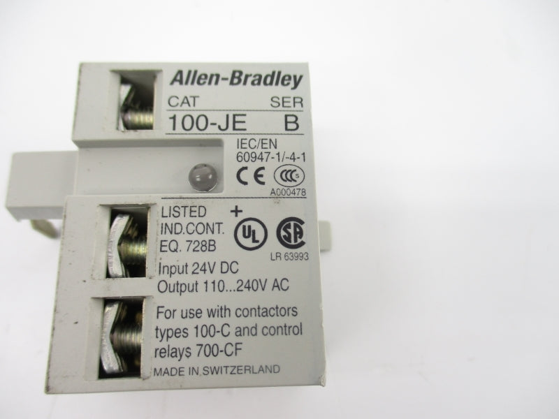 ALLEN BRADLEY 100-JE SER. B 24VDC UNMP