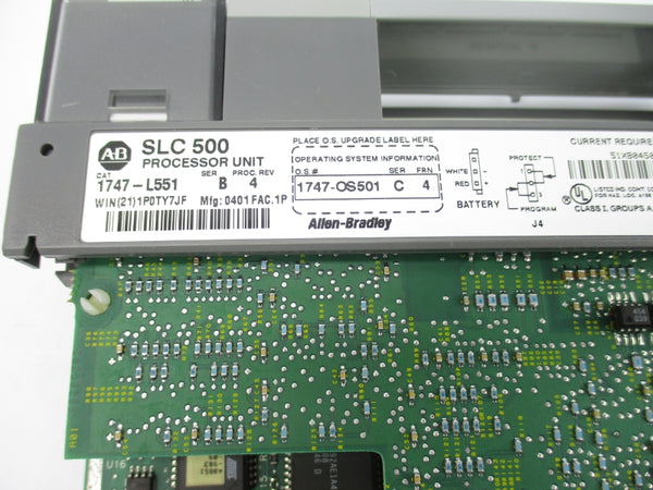 ALLEN BRADLEY 1747-L551 SER. B F/W 4 24VDC 1A (NO KEY) NSNP