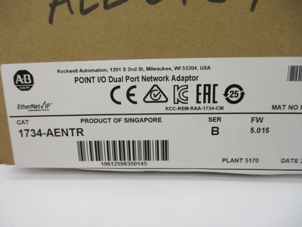 ALLEN BRADLEY 1734-AENTR SER. B F/W 5.015 10-28.8VDC 10A NSMP
