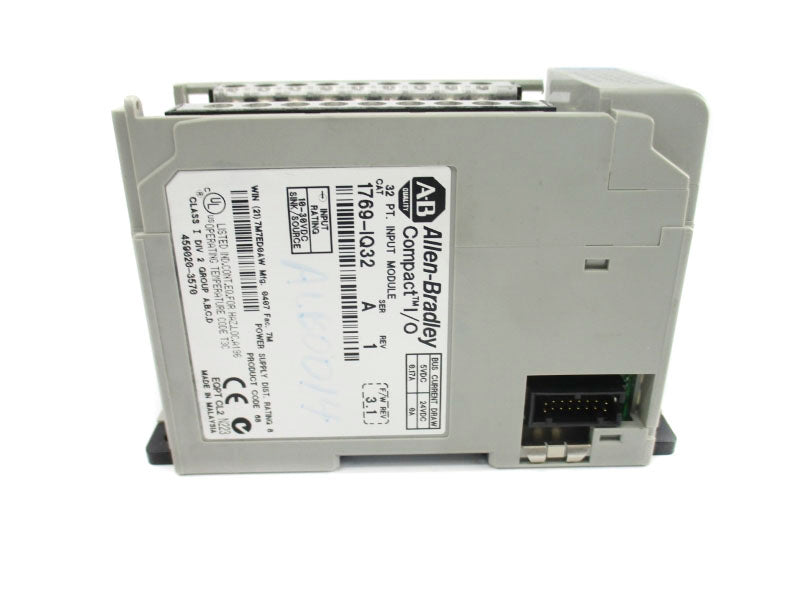 ALLEN BRADLEY 1769-IQ32 SER. A F/W 3.1 10-30VDC 0.17A (NO DOOR) NSNP