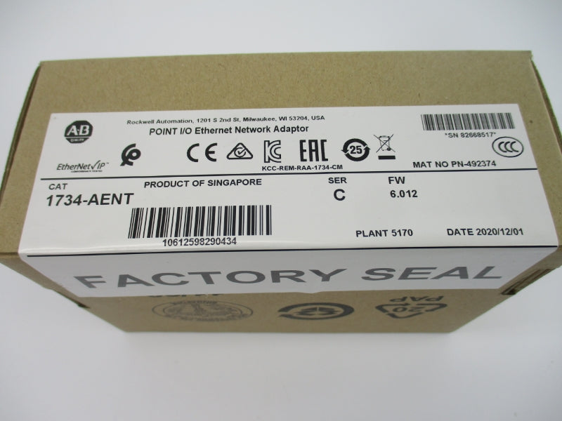 ALLEN BRADLEY 1734-AENT SER. C F/W 6.012 DATE: 2020 NSFS