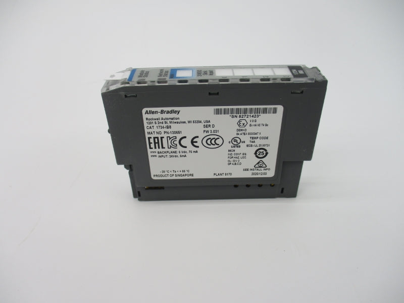 ALLEN BRADLEY 1734-IB8 SER. D F/W 3.031 24VDC NSMP