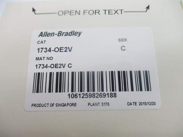ALLEN BRADLEY 1734-OE2V SER. C F/W 2.006 24VDC NSMP
