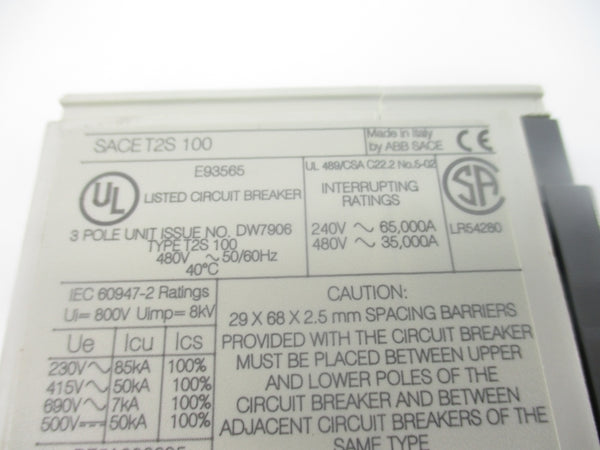 ABB SACET2S100 690V 80A NSNP