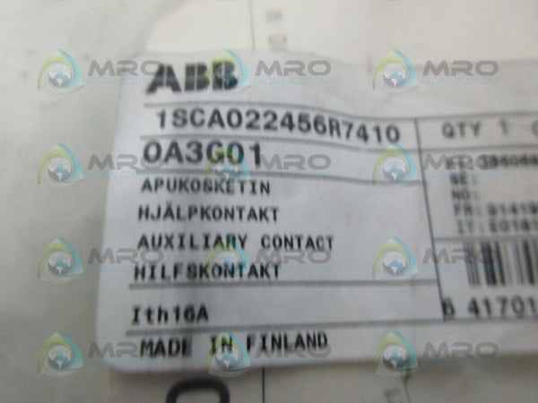 ABB 0A3G01 AUXILIARY CONTACT *NEW IN FACTORY BAG*