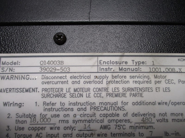 AC TECH Q14003B 1001.008.X UNMP