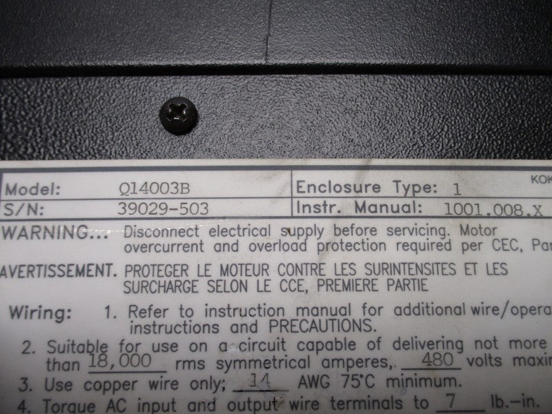 AC TECH Q14003B 1001.008.X UNMP