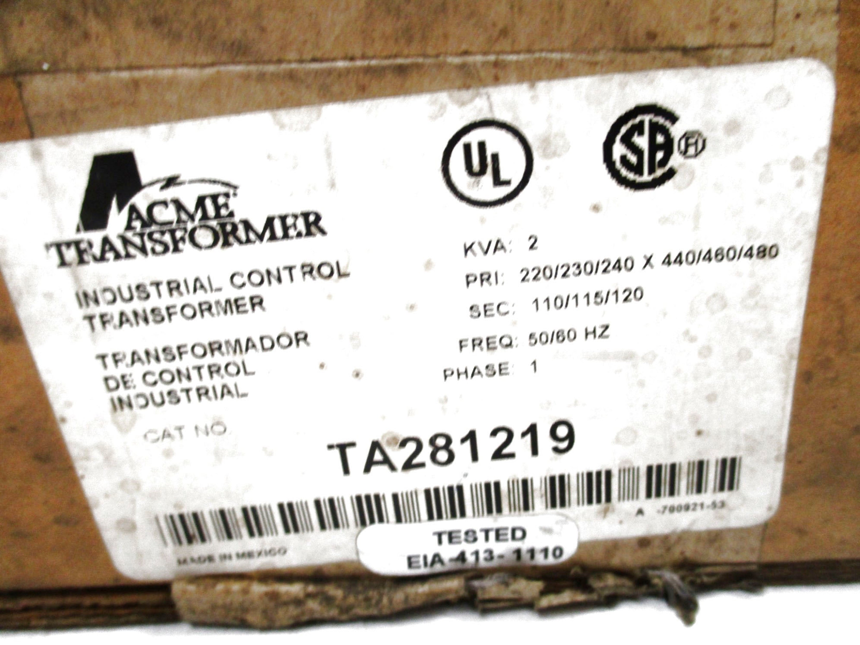 ACME TRANSFORMERS TA281219 NSMP