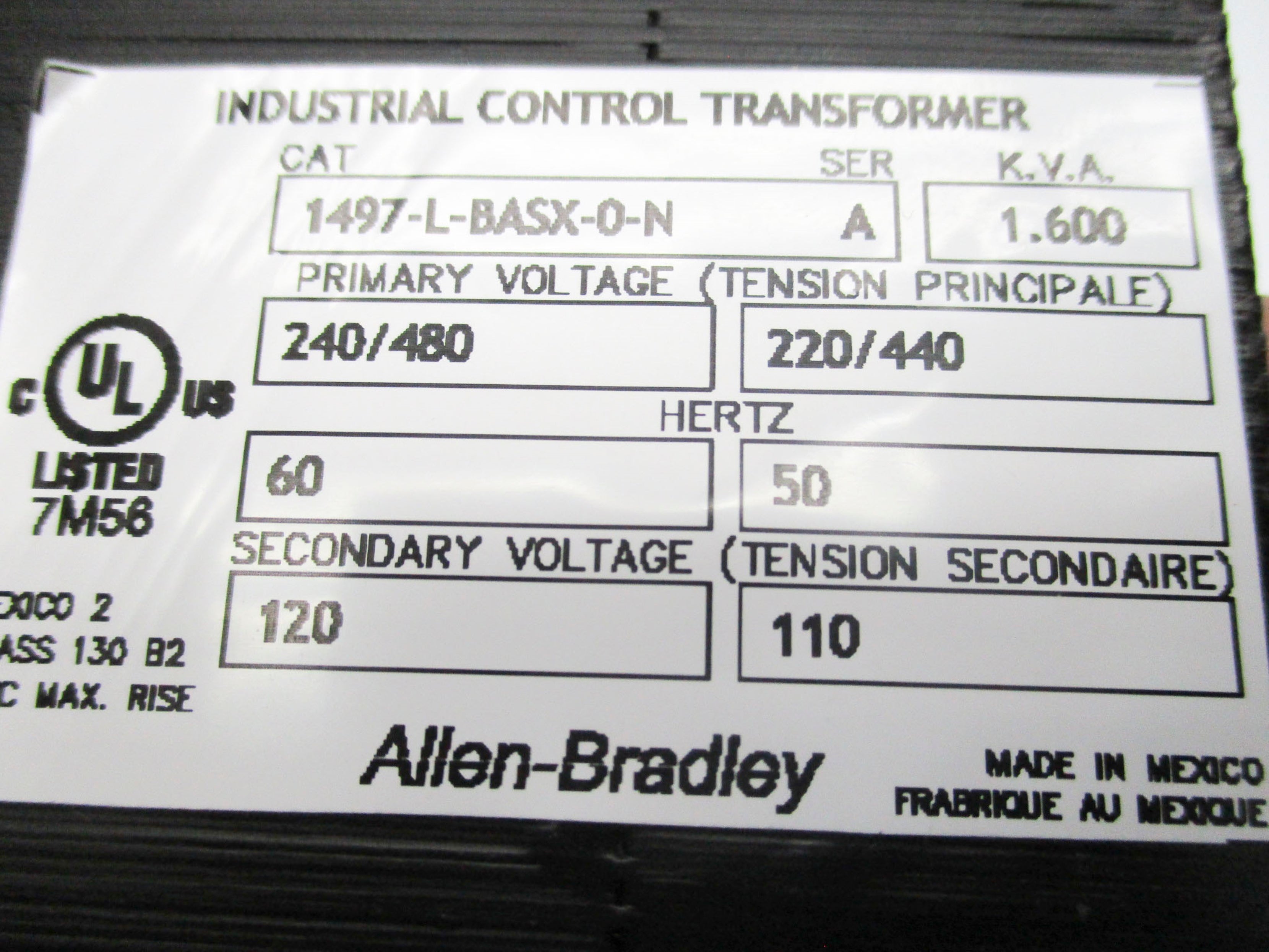 ALLEN BRADLEY 1497-L-BASX-0-N SER. A UNMP