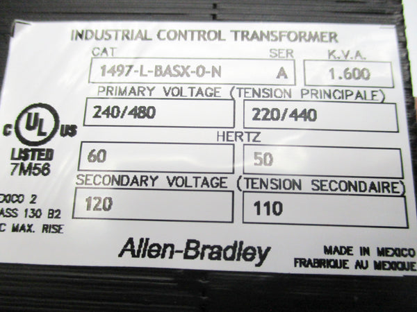 ALLEN BRADLEY 1497-L-BASX-0-N SER. A UNMP
