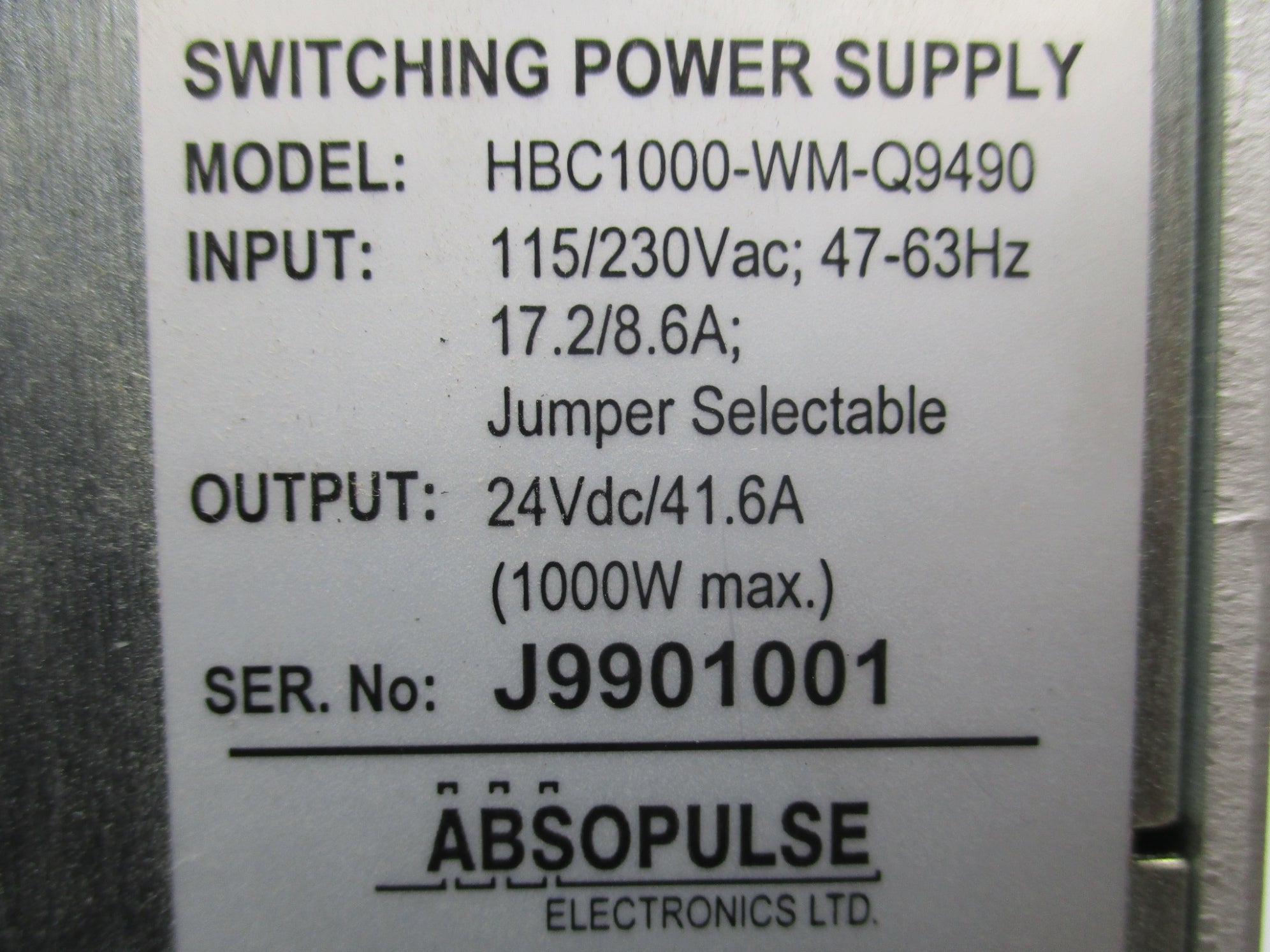 ABSOPULSE HBC1000-WM-Q9490 NSNP