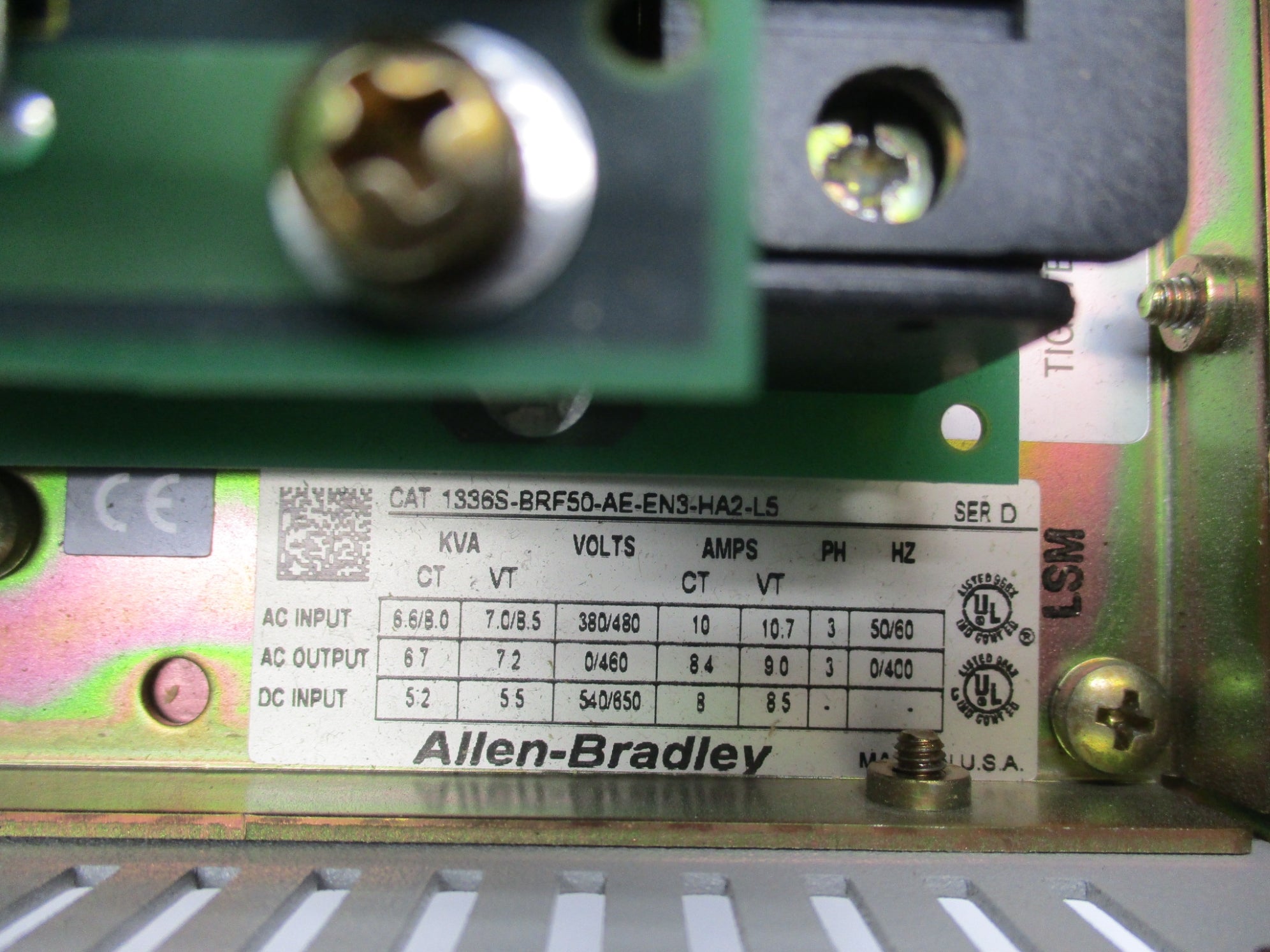 ALLEN BRADLEY 1336S-BRF50-AE-EN3-HA2-L5 SER. D UNMP