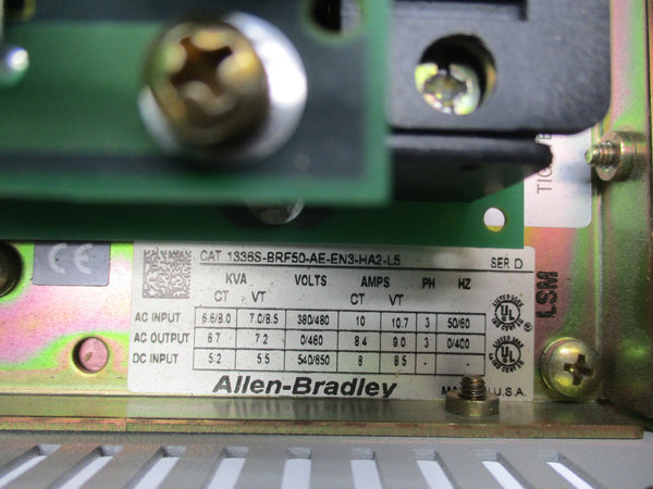ALLEN BRADLEY 1336S-BRF50-AE-EN3-HA2-L5 SER. D UNMP