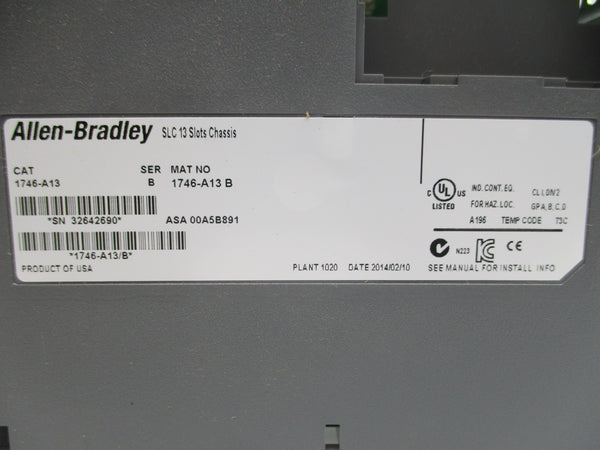 ALLEN BRADLEY 1746-A13 SER. B NSMP