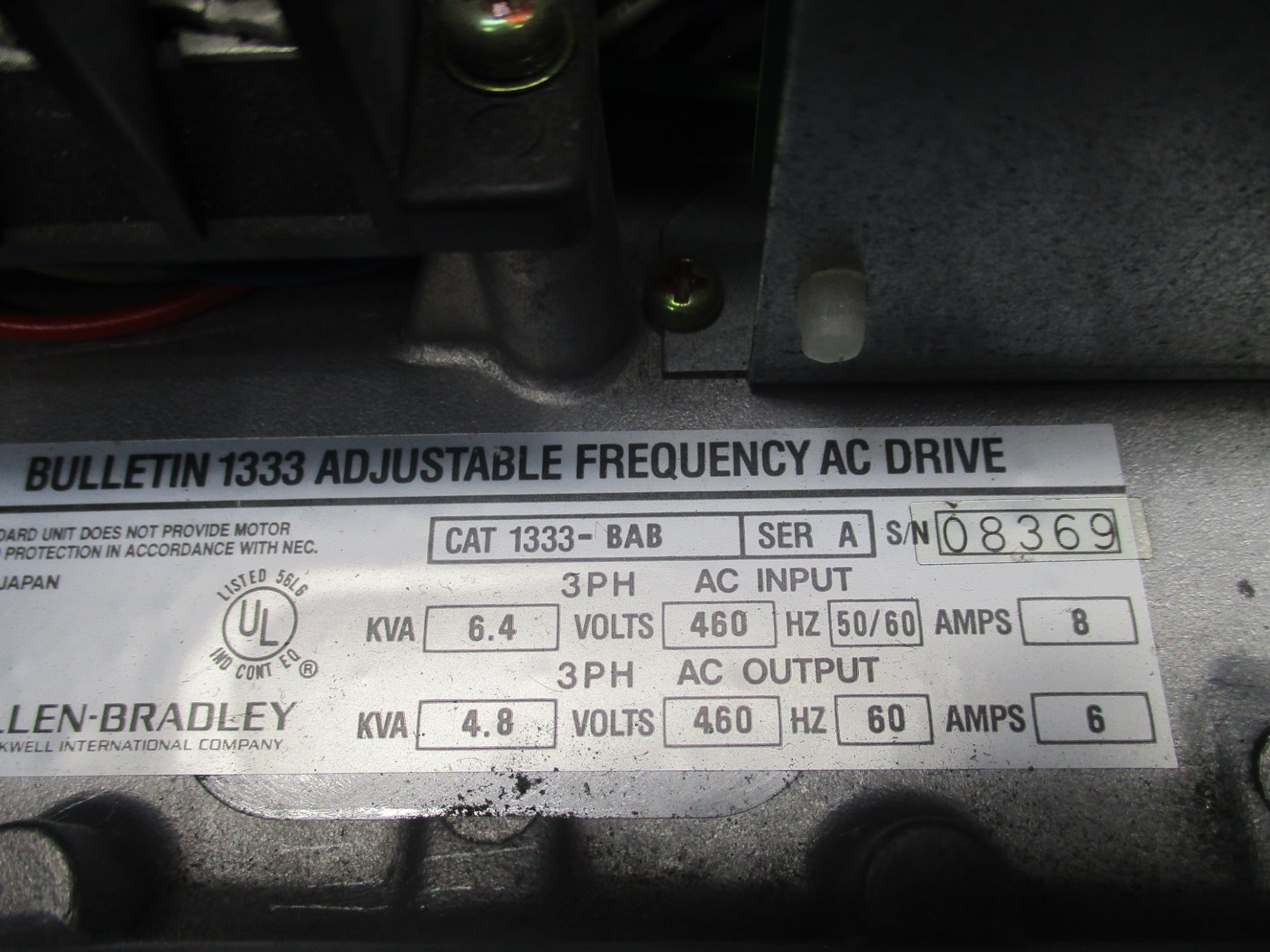 ALLEN BRADLEY 1333-BAB SER. A UNMP