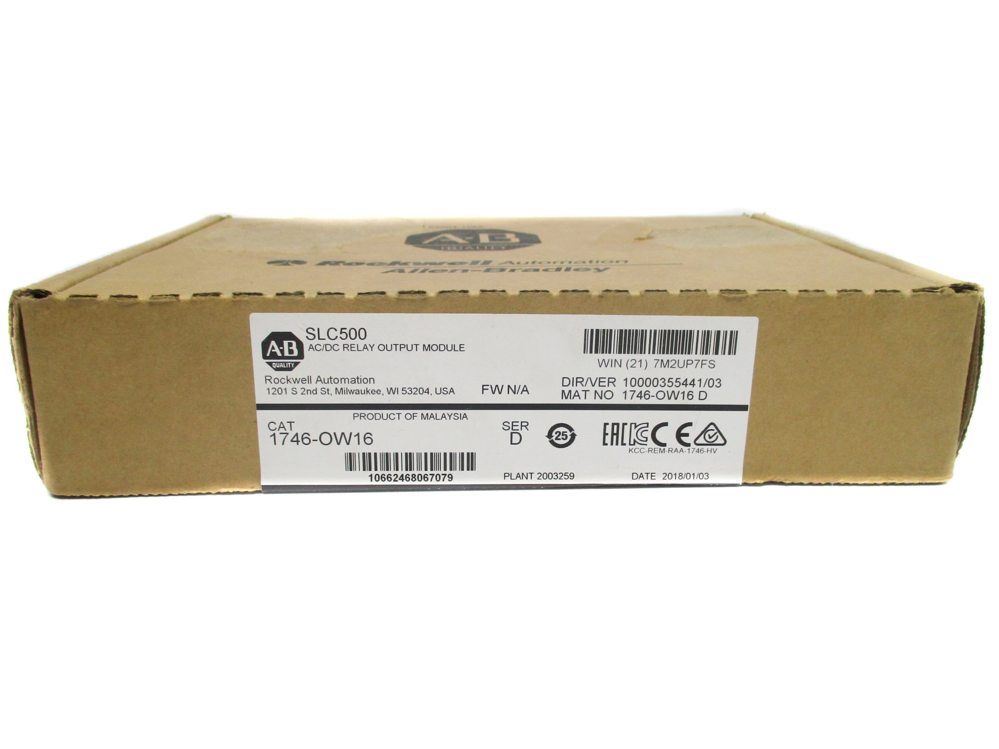ALLEN BRADLEY 1746-OW16 SER. D DATE: 2018 NSFS