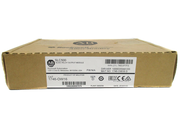ALLEN BRADLEY 1746-OW16 SER. D DATE: 2018 NSFS