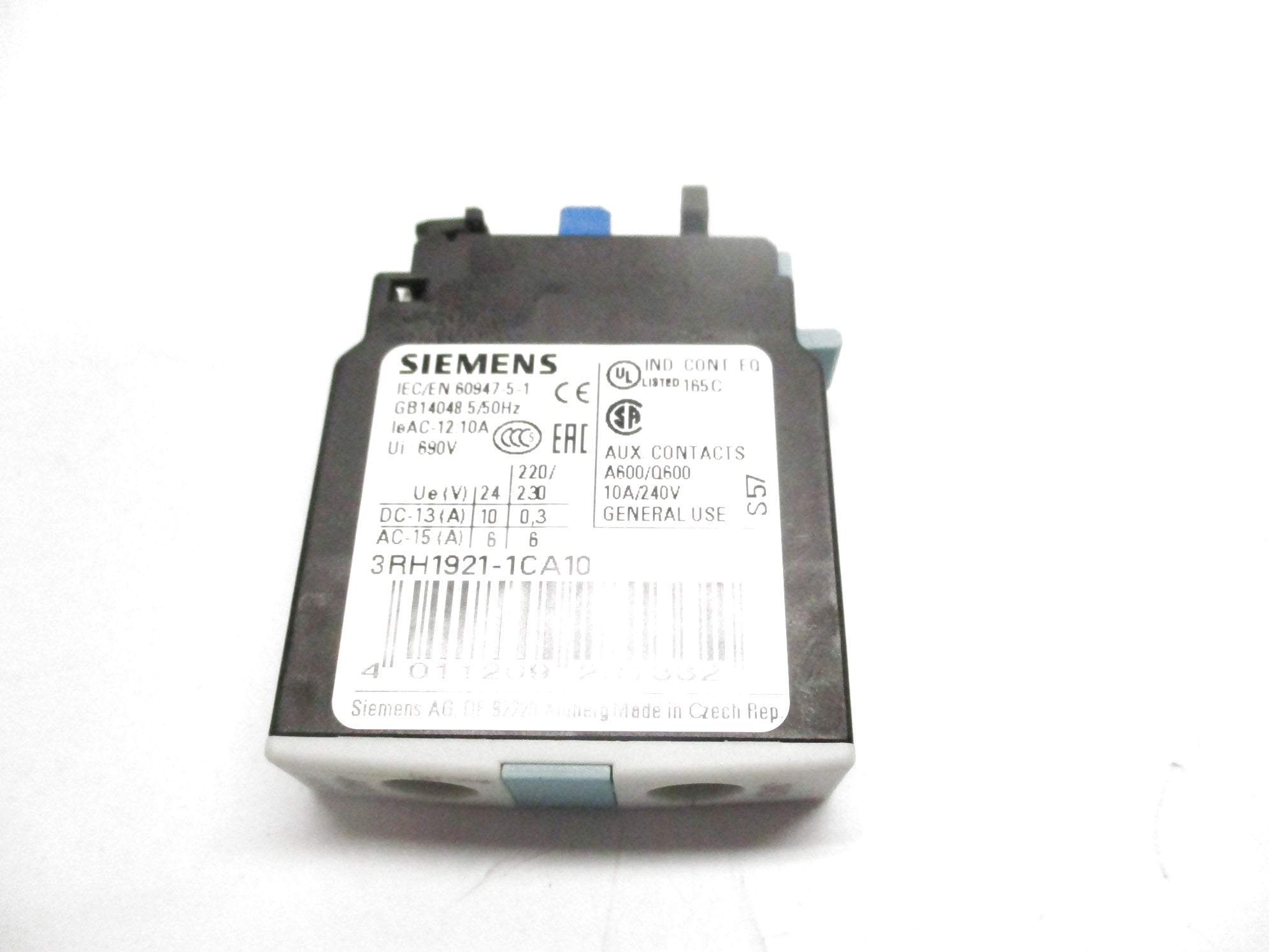 SIEMENS 3RH1921-1CA10 240V 10A NSNP