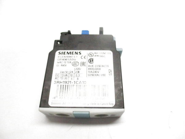SIEMENS 3RH1921-1CA10 240V 10A NSNP