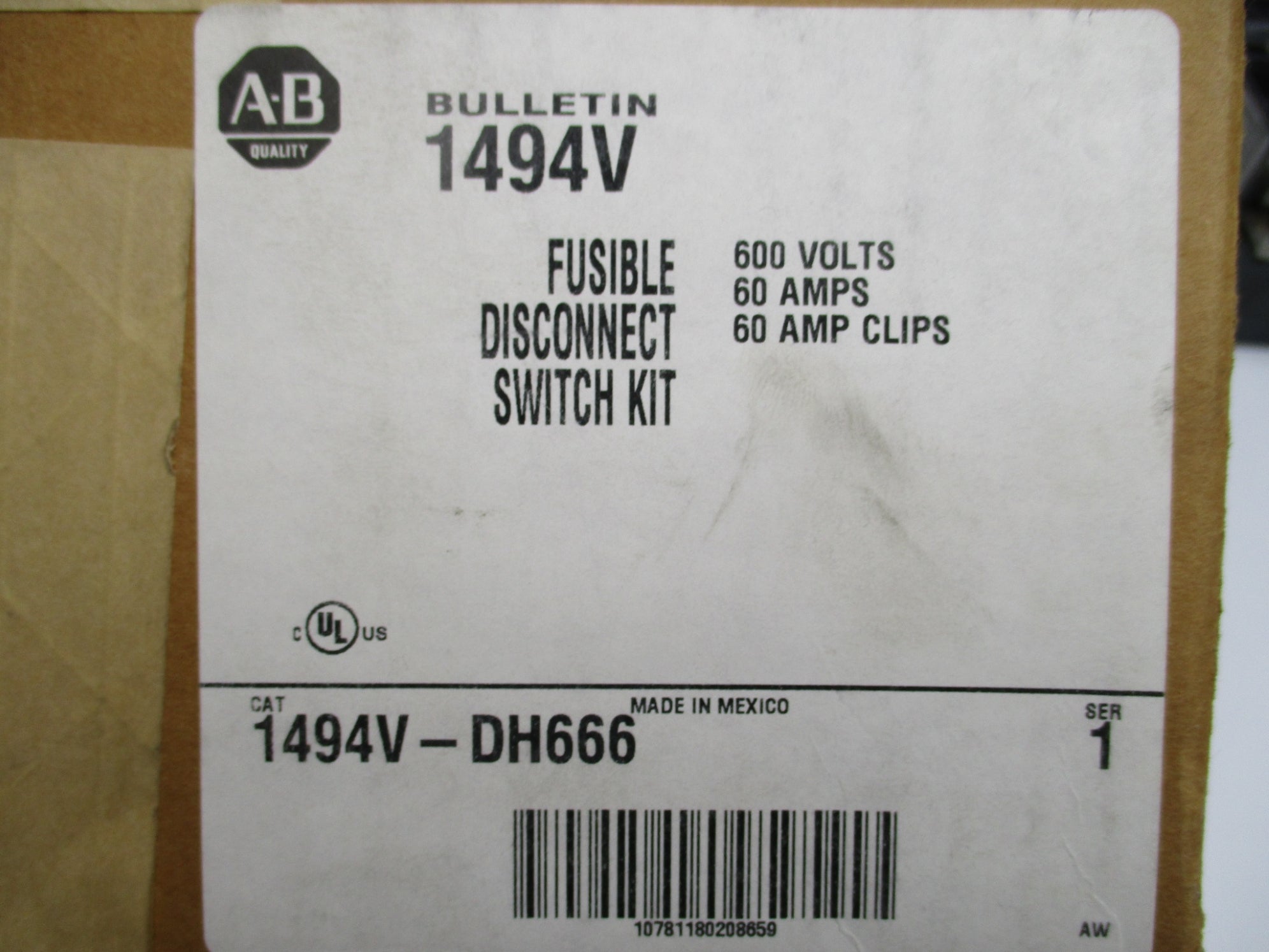ALLEN BRADLEY 1494V-DH666 SER. 1 (AS PICTURED) NSMP