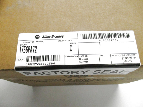 ALLEN BRADLEY 1756-PA72 SER. C DATE: 2009 NSFS