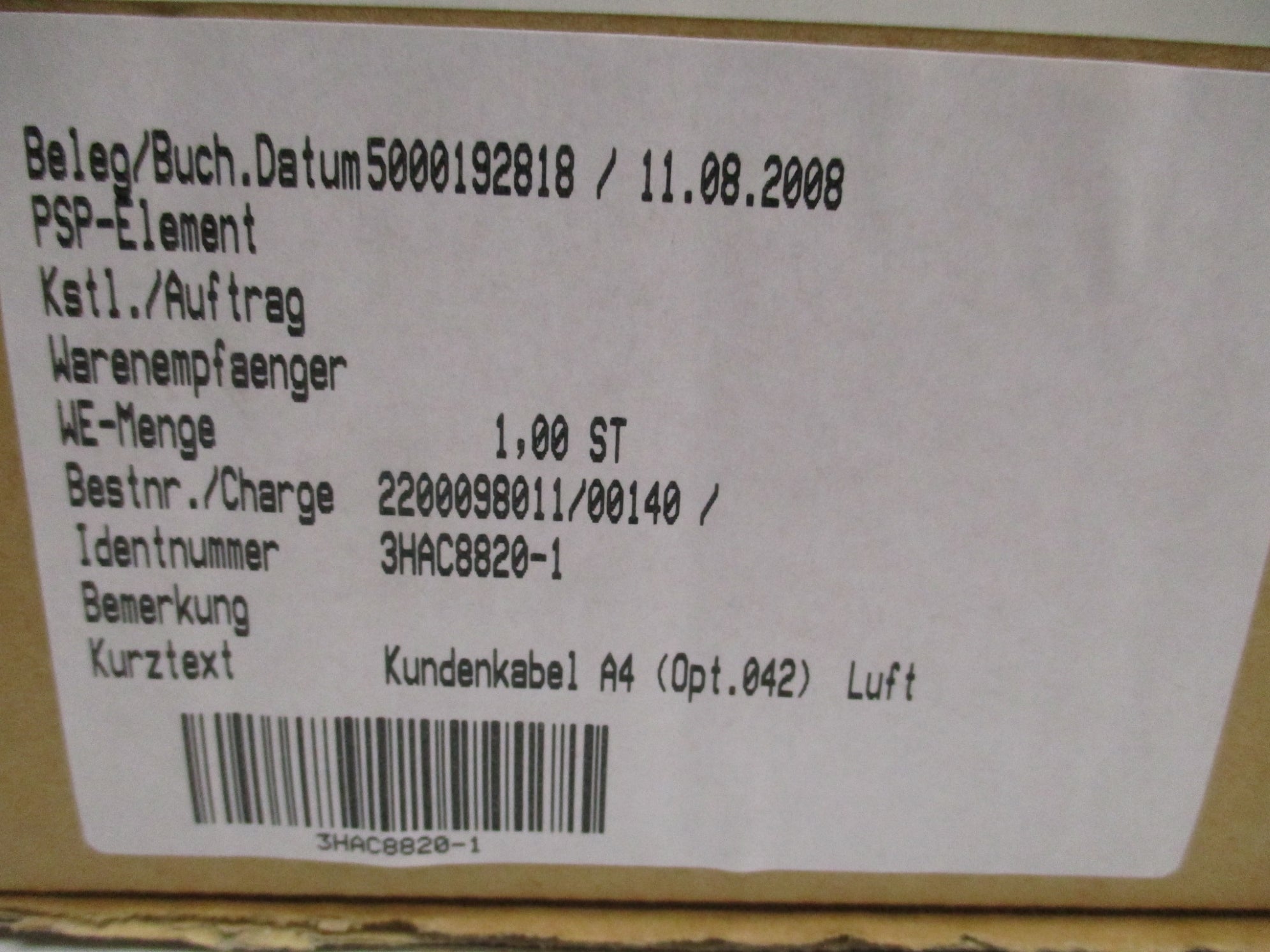 ABB 3HAC8820-1 (AS PICTURED) NSFS