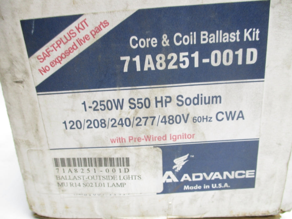 ADVANCE TRANSFORMER 71A8251-001D NSMP