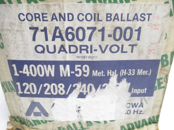 ADVANCE TRANSFORMER 71A6071-001 NSMP