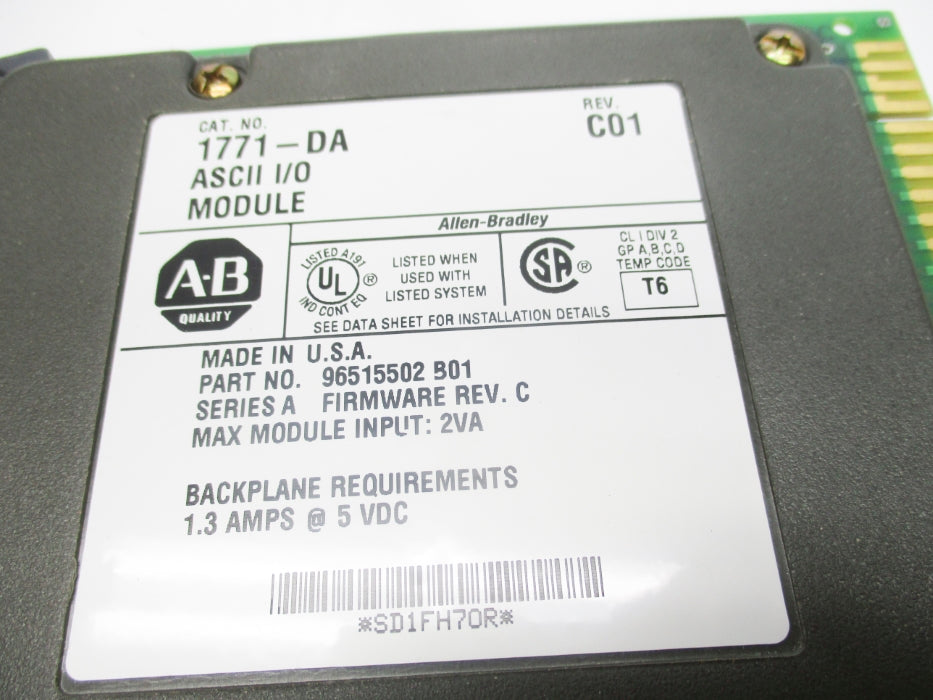 ALLEN BRADLEY 1771-DA SER. A NSMP