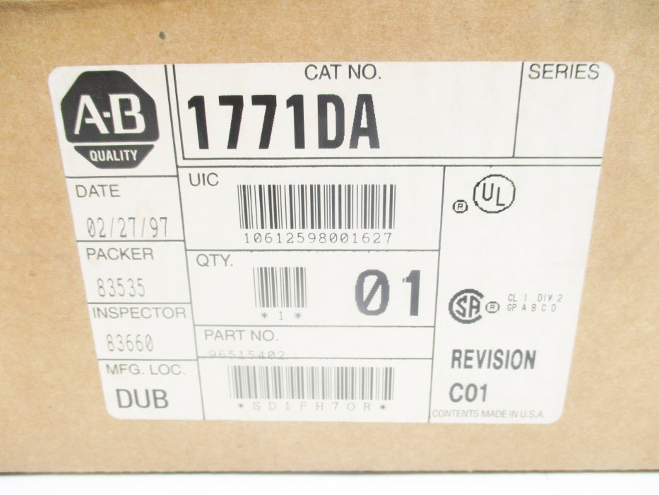 ALLEN BRADLEY 1771-DA SER. A NSMP