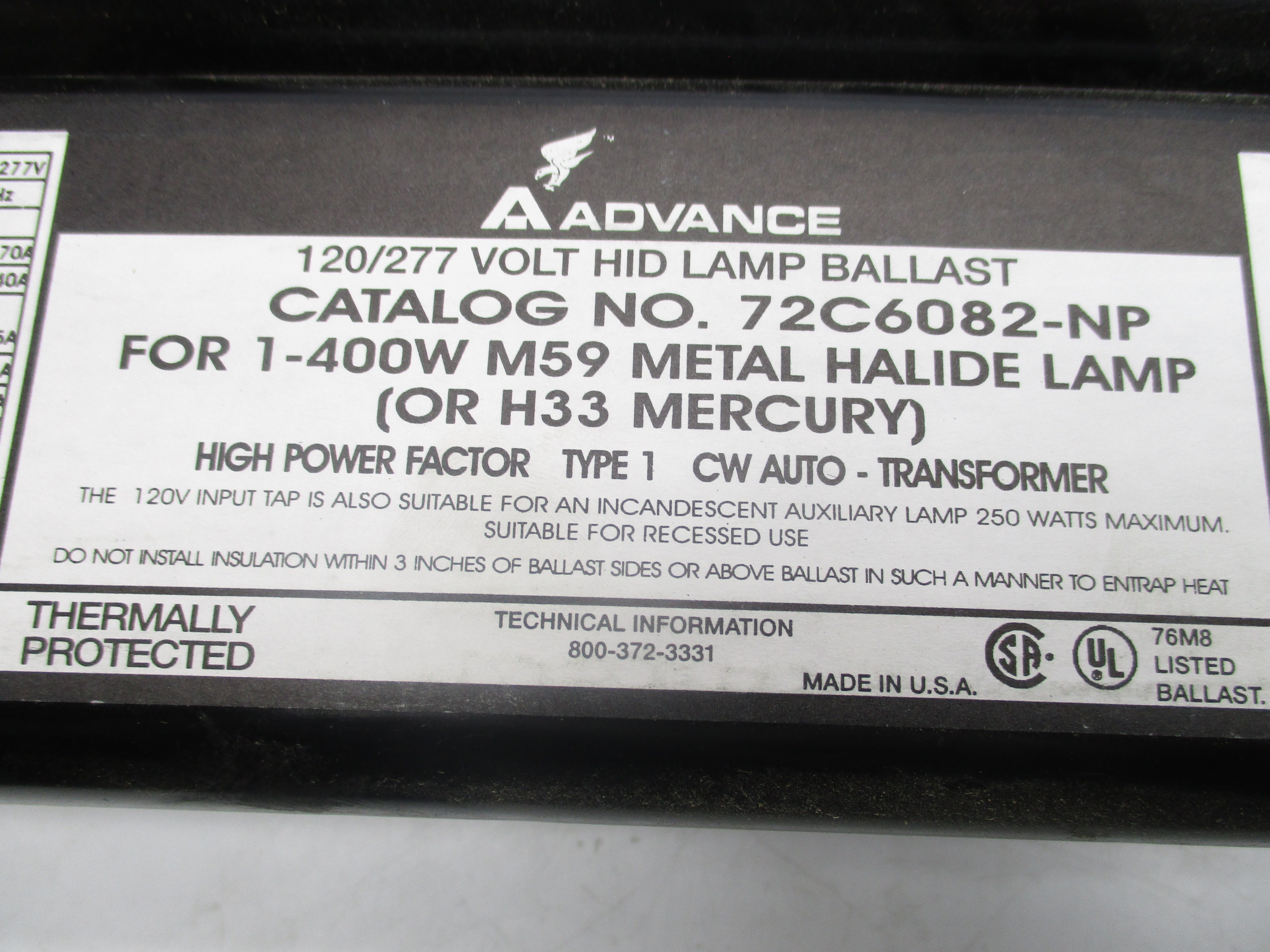 ADVANCE 72C6082-NP (PKG OF 2) NSMP