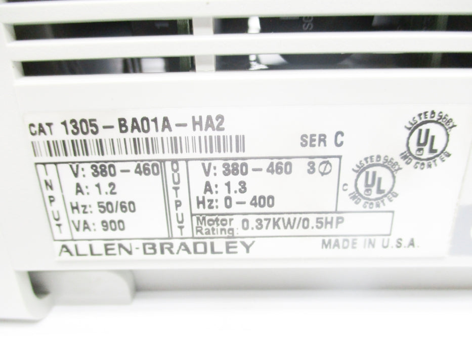 ALLEN BRADLEY 1305-BA01A-HA2 SER. C F/W 6.01 (BR/WH) NSMP