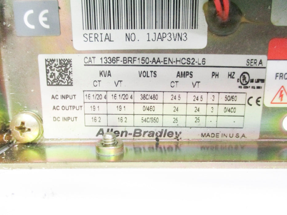 ALLEN BRADLEY 1336F-BRF150-AA-EN-HCS2-L6 SER. A (AS PICTURED) NSNP