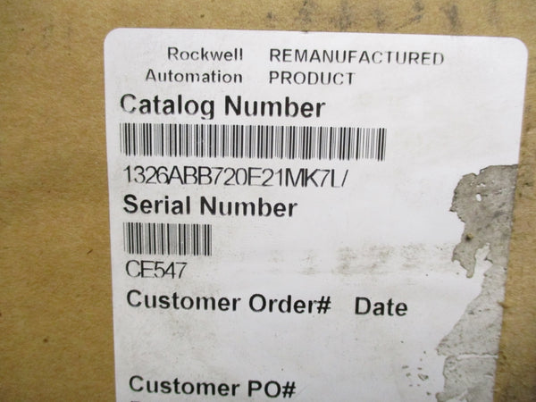 ALLEN BRADLEY 1326AB-B720E-21-MK7L SER. B REMAN