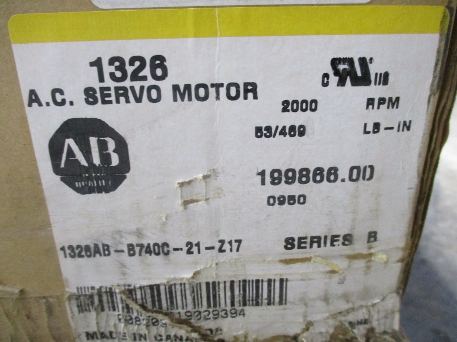 ALLEN BRADLEY 1326AB-B740C-21-Z17 SER. B NSMP