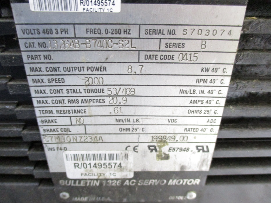 ALLEN BRADLEY 1326AB-B740C-S2L SER. B UNMP