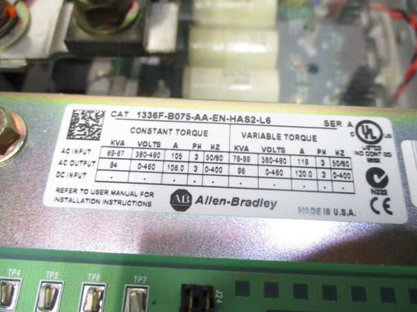 ALLEN BRADLEY 1336F-B075-AA-EN-HAS2-L6 SER. A UNMP